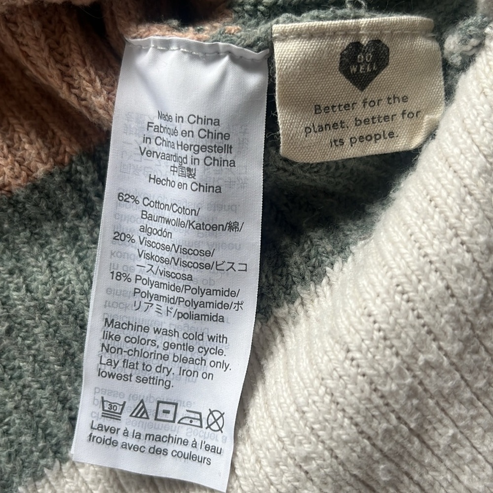 Madewell Thompson cotton blend Striped Multicolor Women's Sweater - Picture 5 of 5